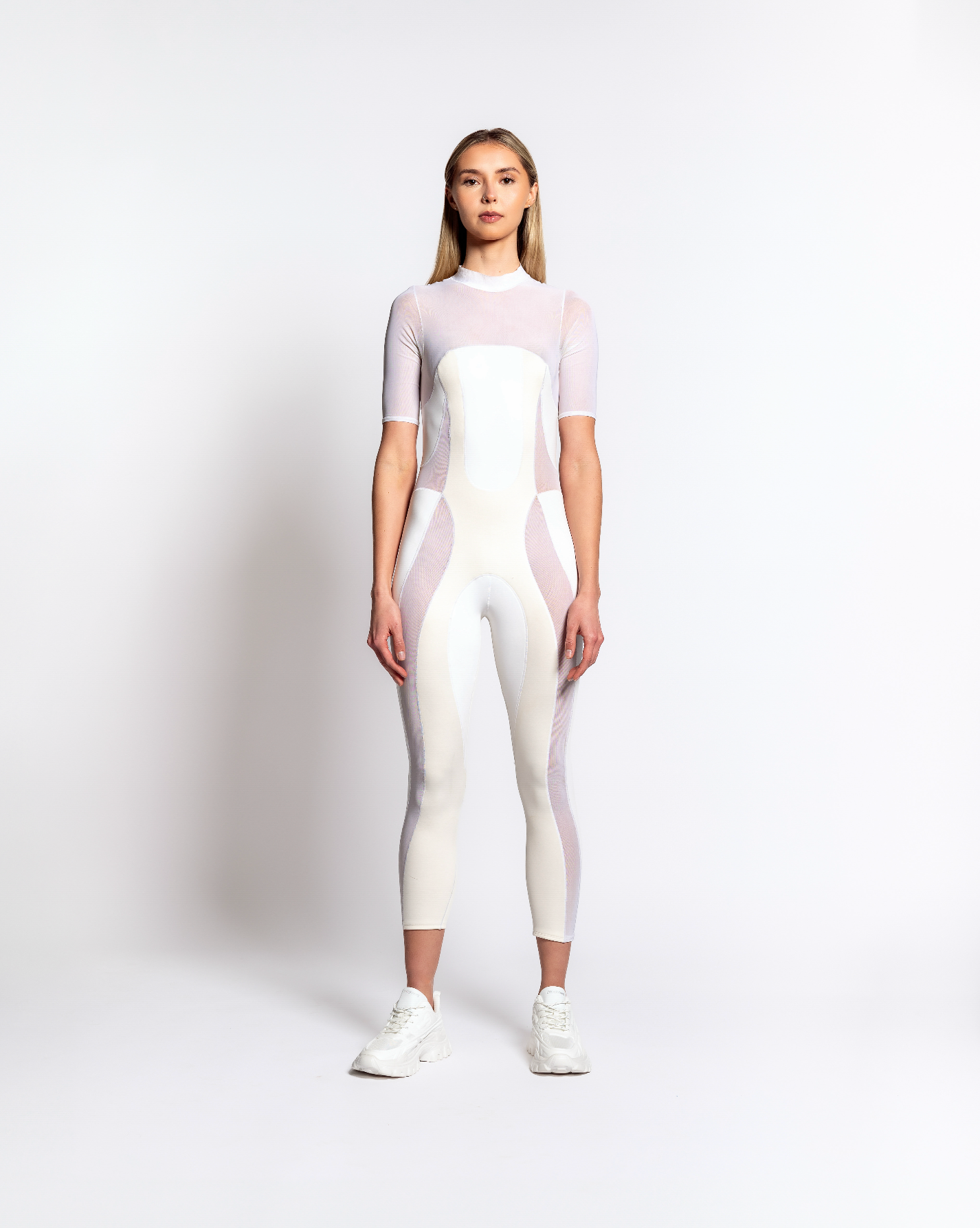 WOMEN'S NEOPRENE + MESH BODYSUIT